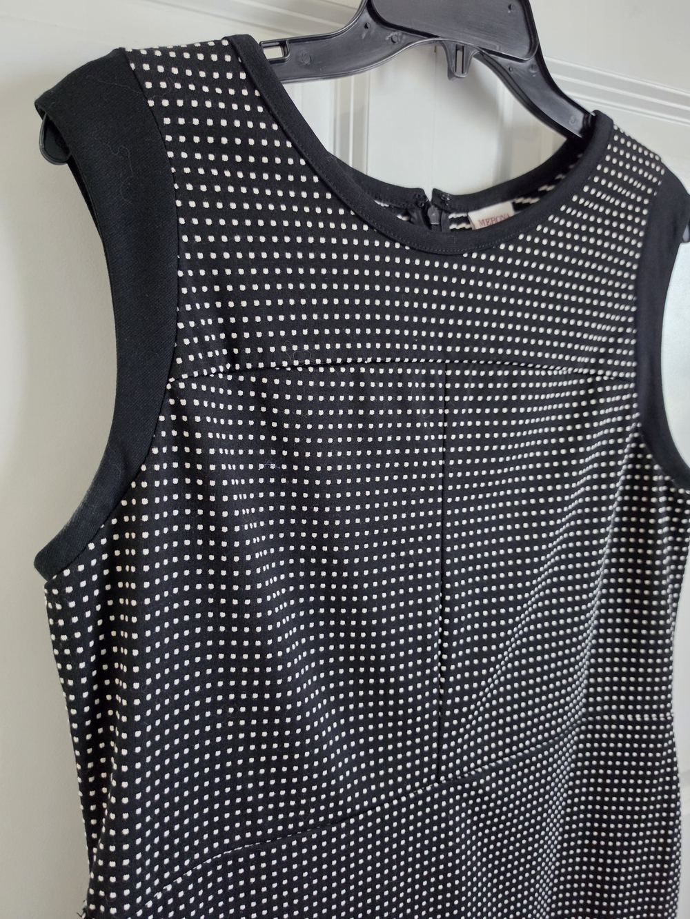 Merona Black and White Sleeveless Sheath Midi Dress - Picture 2 of 4